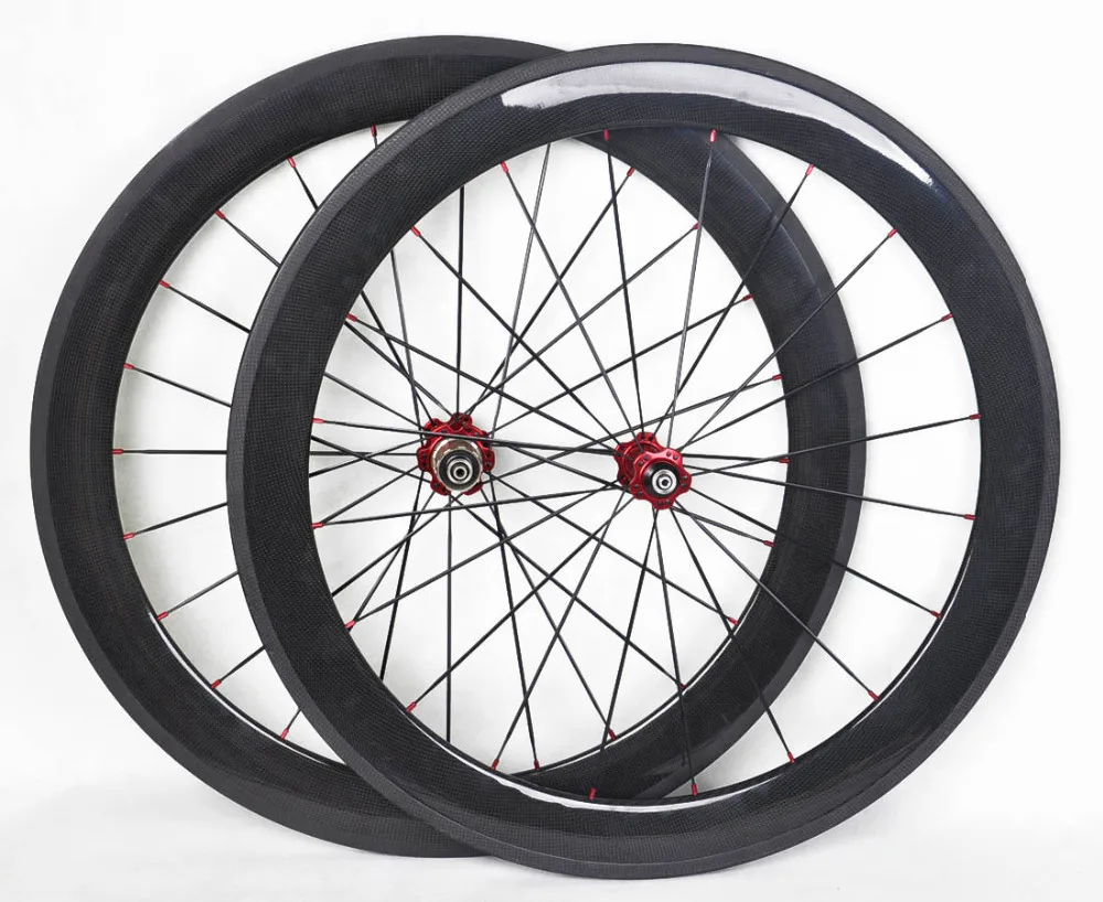 2017 HOT BIG DISCOUNT 60mm Tubular Carbon Wheelset 3k glossy AERO Road