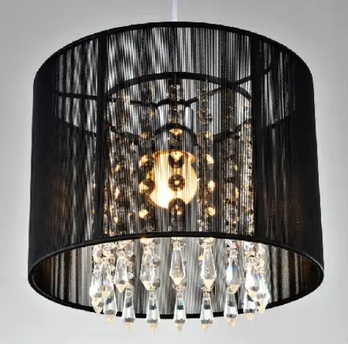 

Modern crystal chandelier importers K9 crystal Black White fabric chandelier for living bedroom lamp Ming