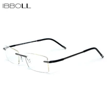 Ibboll Модные мужские без оправы металлические оправы для очков роскошные классические оптические оправа для очков для мужчин брендовые оправы 7540