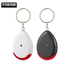 New Smart LED Light Whistle Sound Keychain Flash Anti-Lost Anti-Wolf Key Finder Alarm Security Key Finder Tracker Black