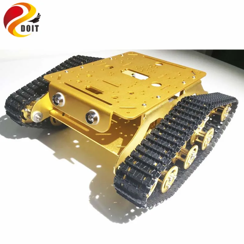 DOIT Caeser TSD300 4WD Damping Tracked Metal Tank Car Chassis Smart Robot Toy Robotic Competition DOIT Caeser TSD300 4WD Damping Tracked Metal Tank Car Chassis Smart Robot Toy Robotic Competition
