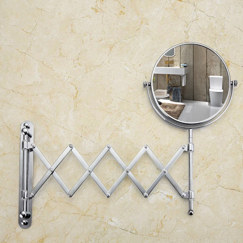 

Luckyfine Wall Mounted Makeup Mirror Vanity Cosmetic Mirror Adjustable Countertop 180 Rotating Magnifier Mirrors Makeup Tools