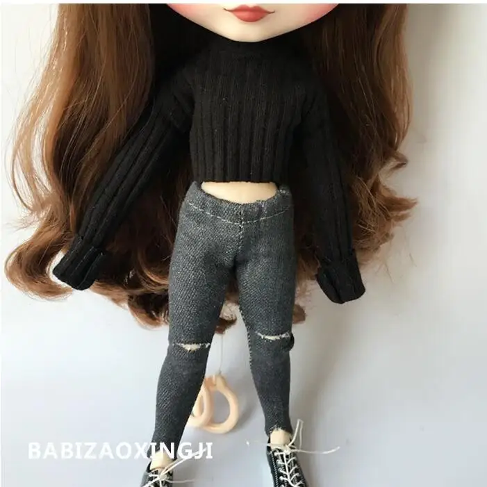 T02 X203 Blyth Кукла одежда 30 см 1/6 куклы аксессуары azone черный свитер с джинсовые брюки 2