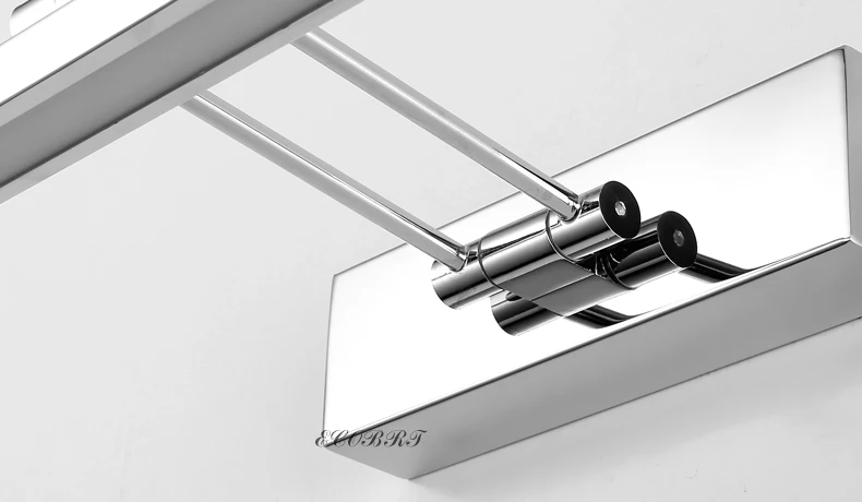 Современный светодиодный настенный светильник из нержавеющей стали с поворотным кронштейном, бра для ванной, освещение над зеркалом 41 см 55 см 80 см 3 длины