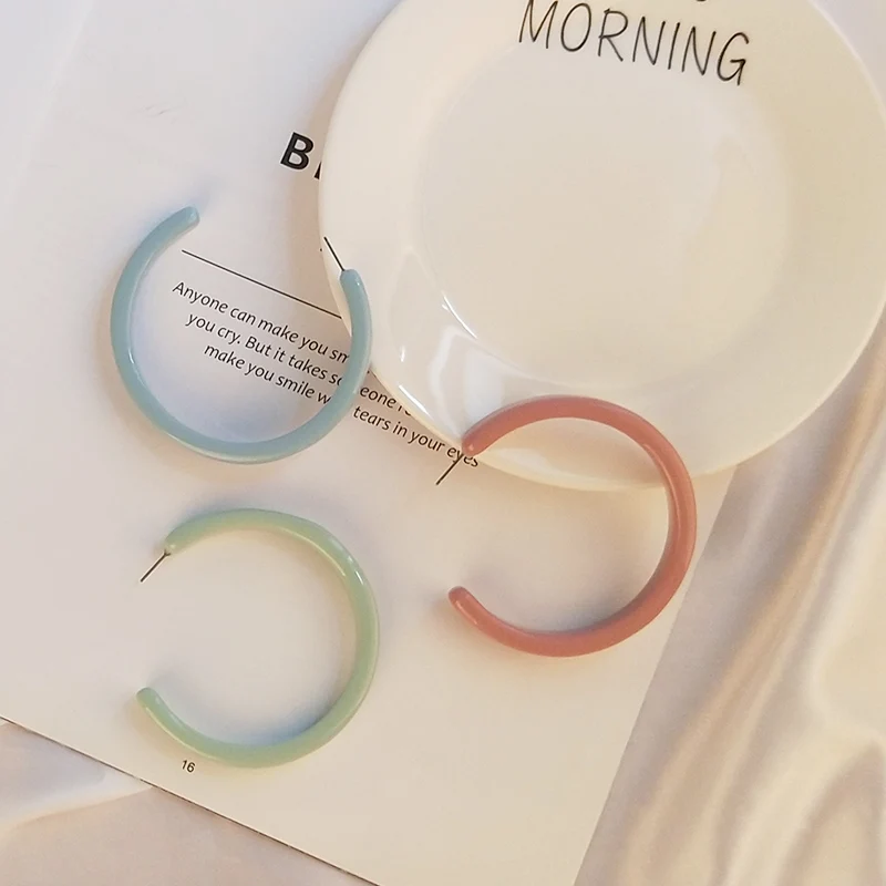 GuanLong Trendy Dangle Acrylic Fashion Earrings for Women 2018 Big Long Geometric Resin Dangling Earring Jewelry Party Brincos (2)