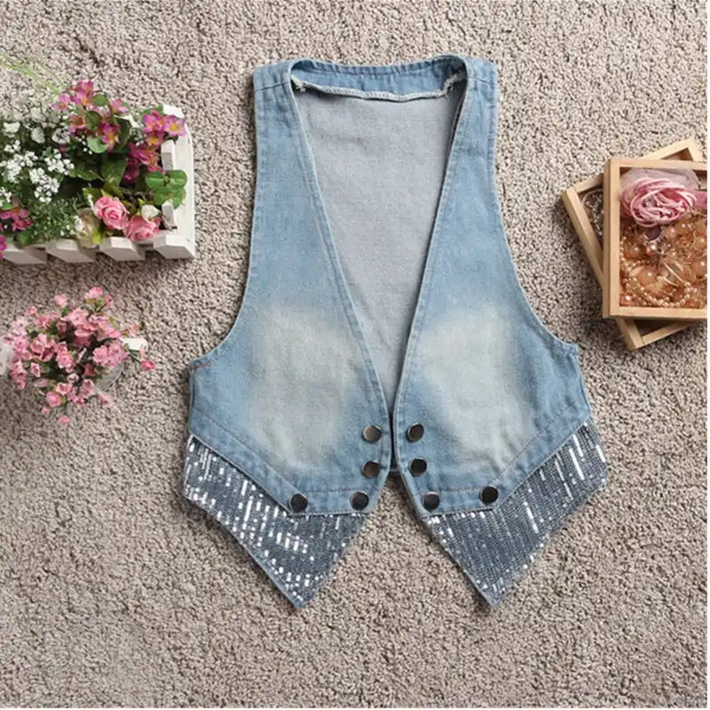 ladies denim vest sale