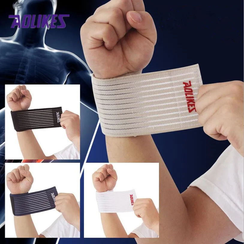 1Pair Women Men Sport Safe Wrist Band Badminton Elastic Wrist Support