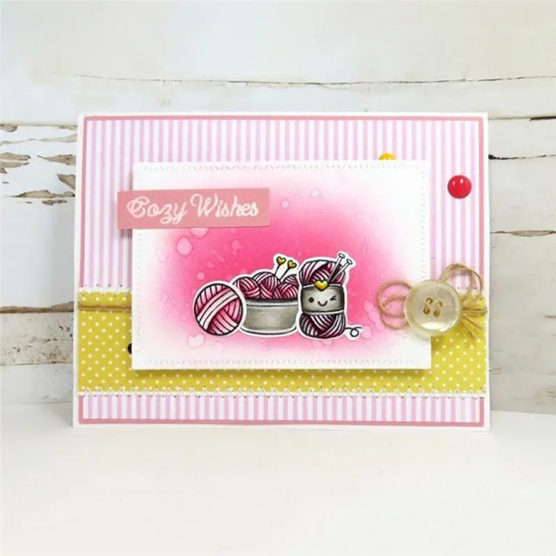 

DiyArts Wool Knitting Stamps and Dies Metal Cutting Dies DIY Scrapbooking Craft Embossing Stencil Card 2018 New Album Dies