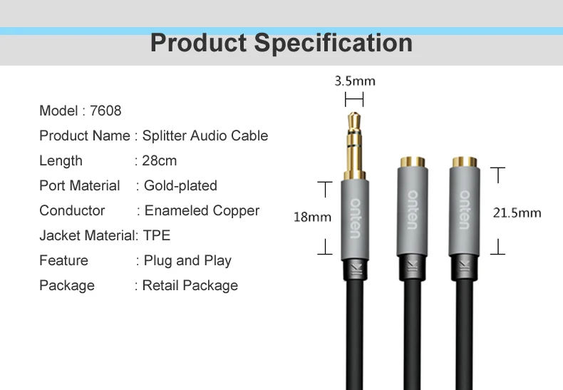 headphone splitter audio cable 10