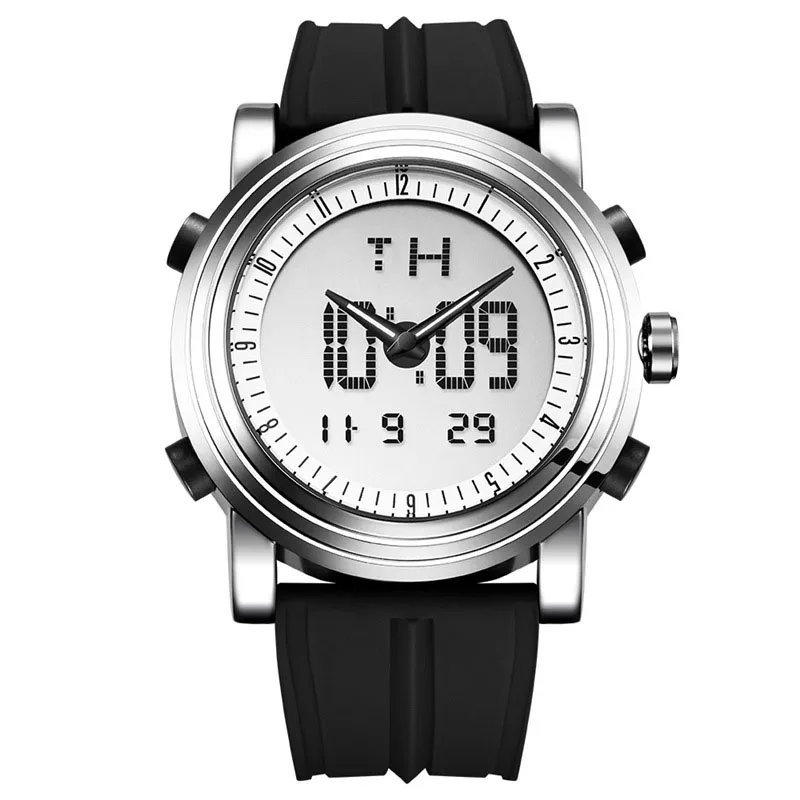 

Multifunctional sports watch intelligent quartz electronic dual display watch LED dual time zone men's watch factory direct sale