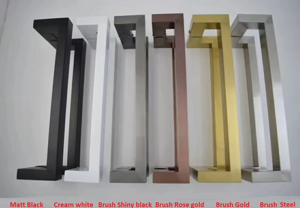 CC=400MM Modern Square Glass Door Pull Handle Commercial Entry ... CC=400MM Modern Square Glass Door Pull Handle Commercial Entry ...
