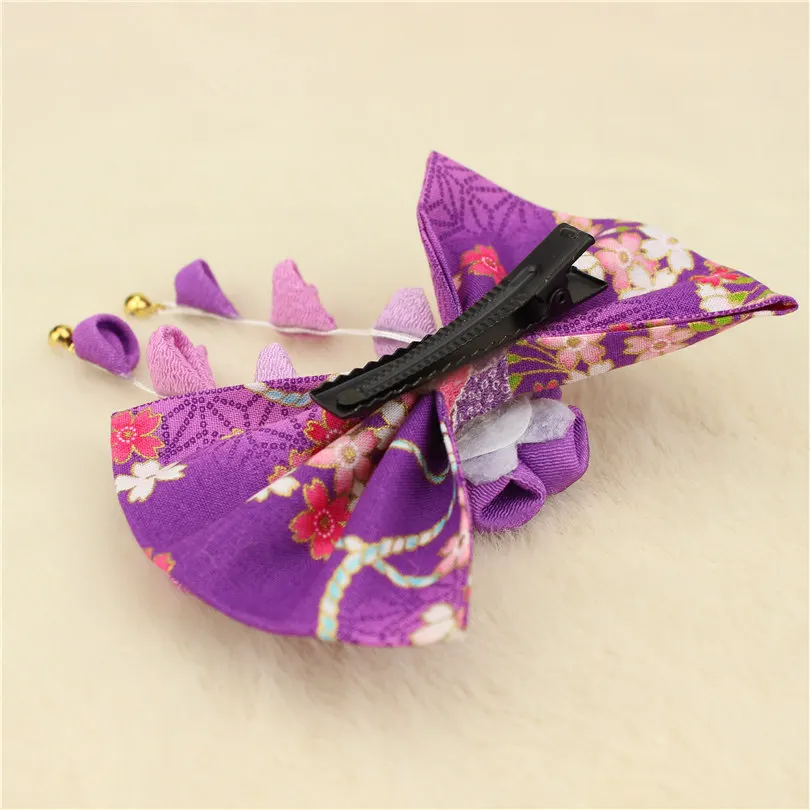 Kanzashi Grampos de cabelo Estilo Japonês Quimono