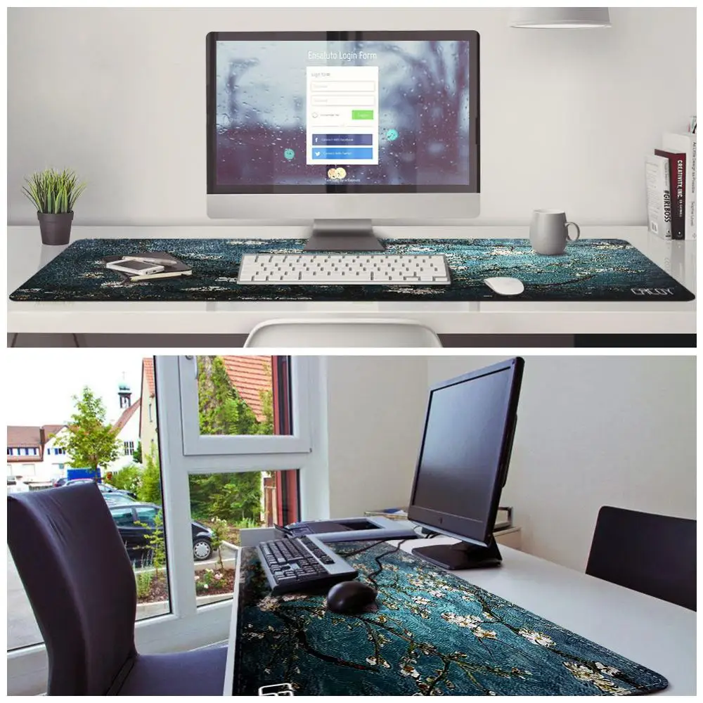  Large Size Gaming Mouse Pad Anti-slip Natural Rubber PC Computer Gamer Mousepad Desk Mat Locking Ed