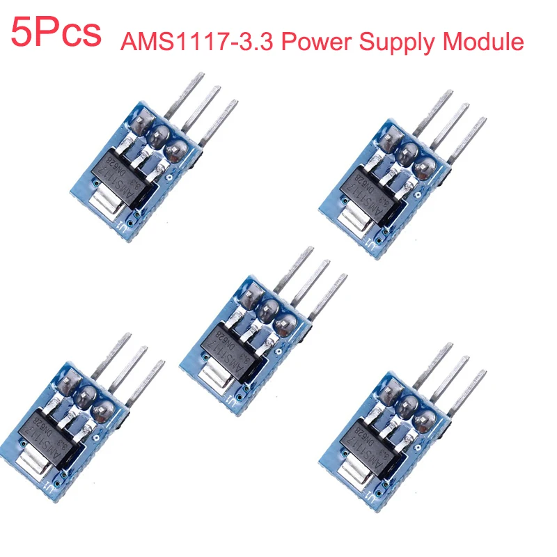 5PCS 3.3V Output AMS1117-3.3 V DC/DC Power Supply Module Voltage Regulator NEW 
