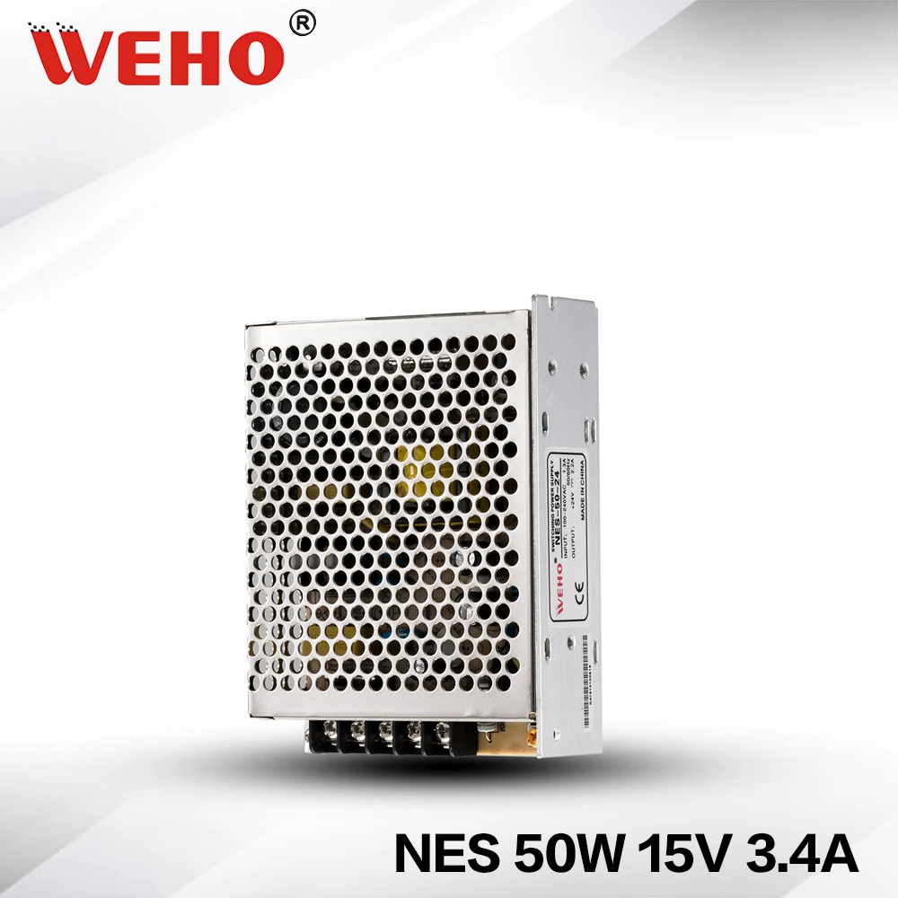 

(NES-50-15)WEHO NES series led driver 50w 15v ac to dc switch power supply