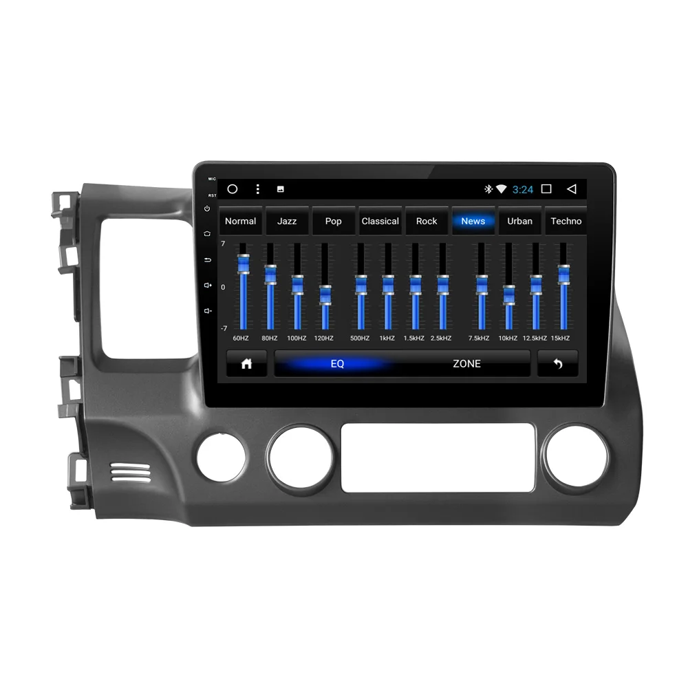 Discount JIUYIN Android Car DVD GPS Player For Honda Civic 2006 2007 2008 2009 With Radio  Navigation Quad Core Multimedia Player 5