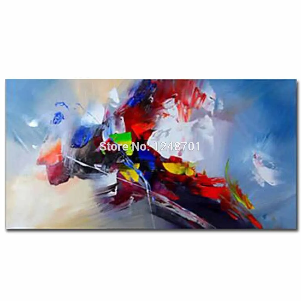 

Large Hand Painted Impasto Abstract Colorful Canvas Oil Painting Abstract Color Wall Picture Living Room Bedroom Home Wall Decor
