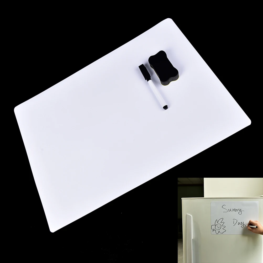 

30x21cm Flexible Magnetic Fridge WritingBoard Removable Whiteboard Message Board Pad Reminder Board Pen Eraser Magnet