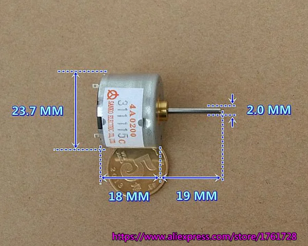 Нoвый брeнд длинный вал 6 V-12 V 310 микро 24 волтовый dc-двигатель* 18 мм 30mA мотор