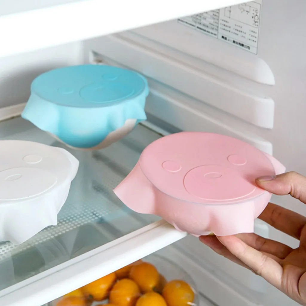 Силиконовая Пластиковая крышка для микроволновой печи холодильника миска для свежей еды