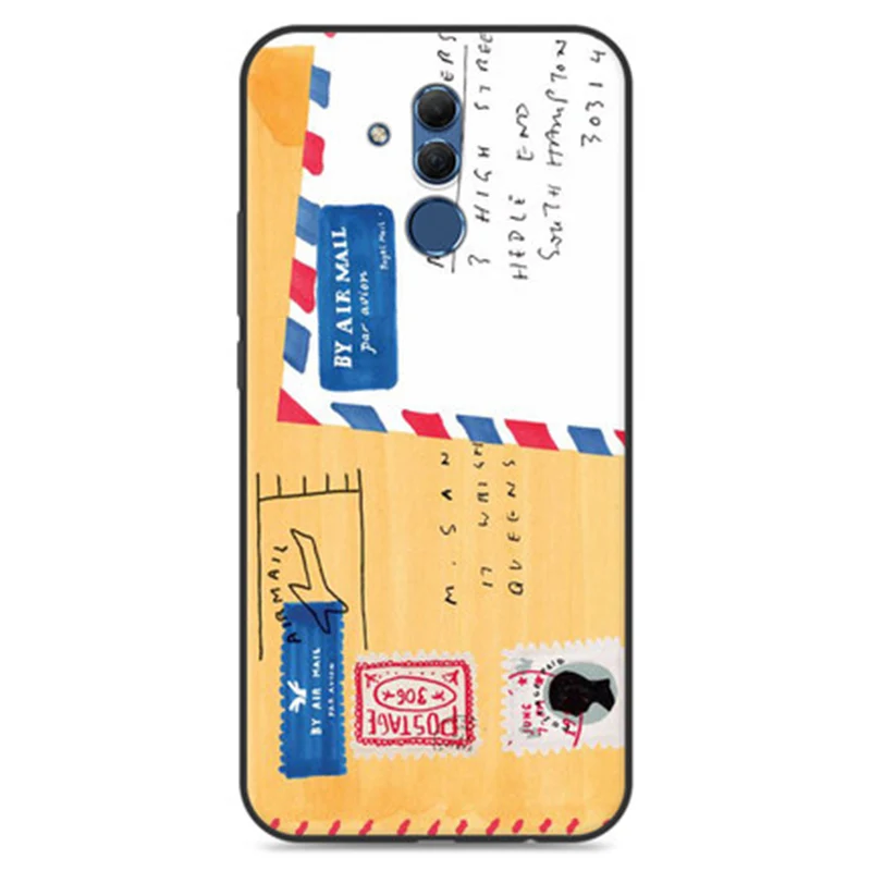 Чехол для Huawei Mate 20 lite мягкий чехол телефона в мультяшном стиле Mate20 защитный