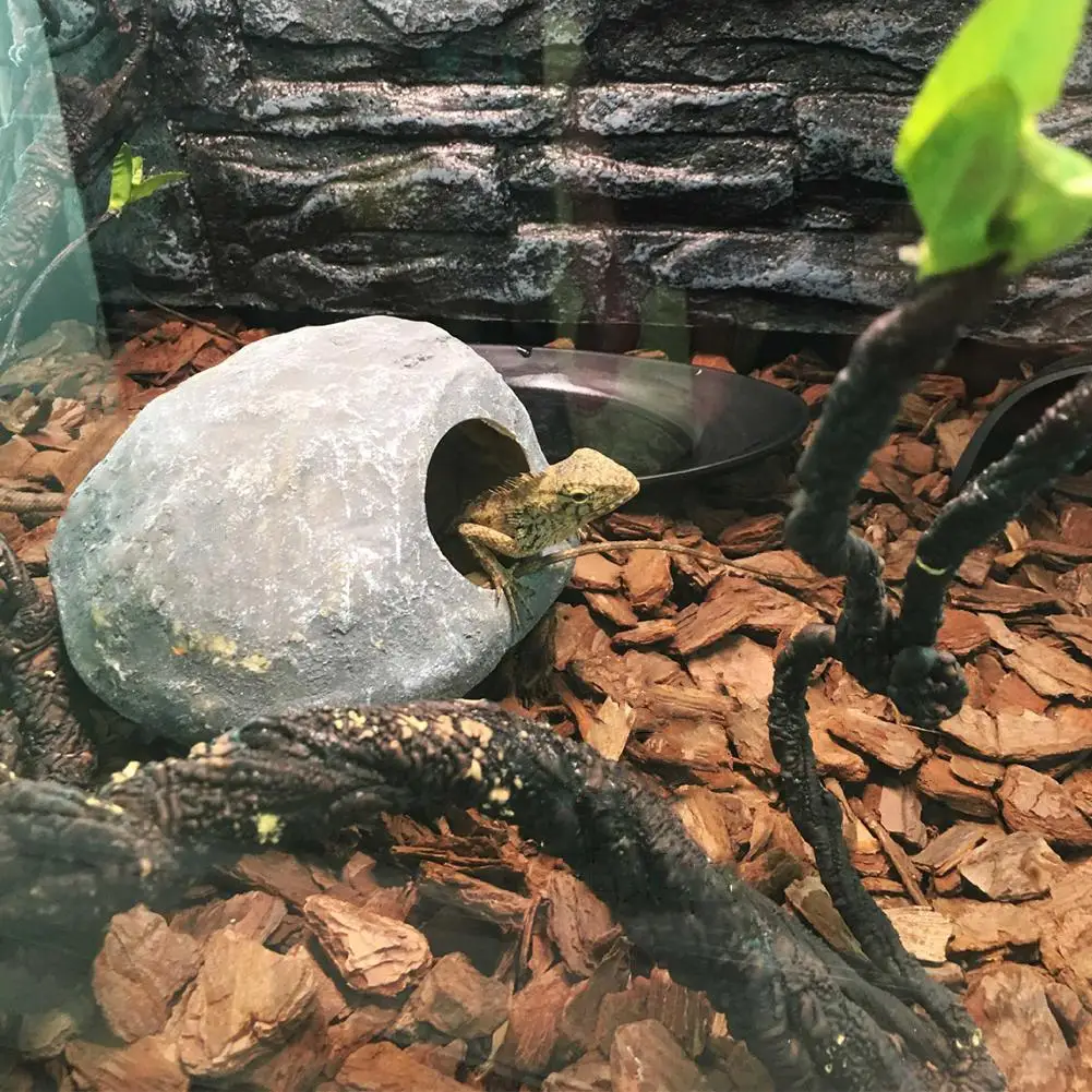 

None Reptile Box Lizard Snake Spider Scorpion Cave Nest Aquarium Decorative