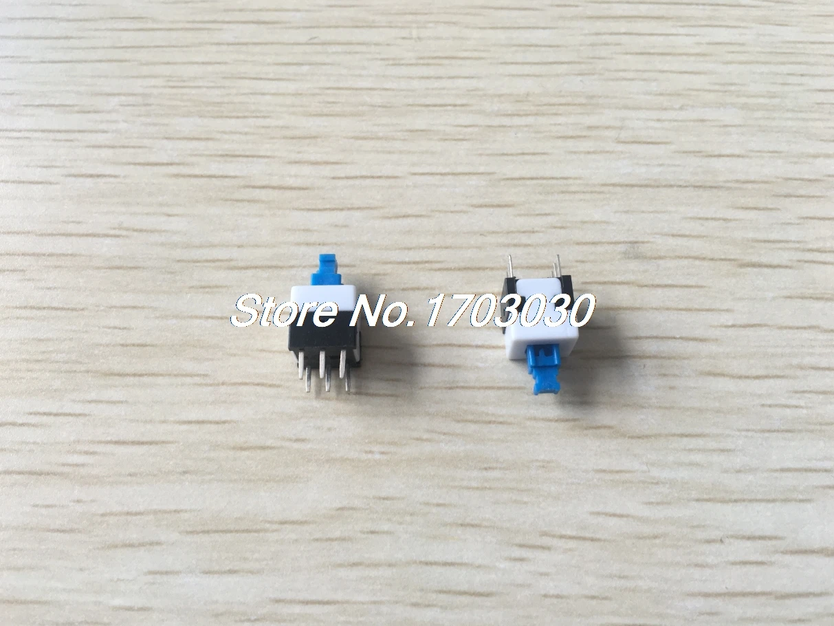 

10 Pcs 6Pin Blue Push Button Action Latching Tactile Switches