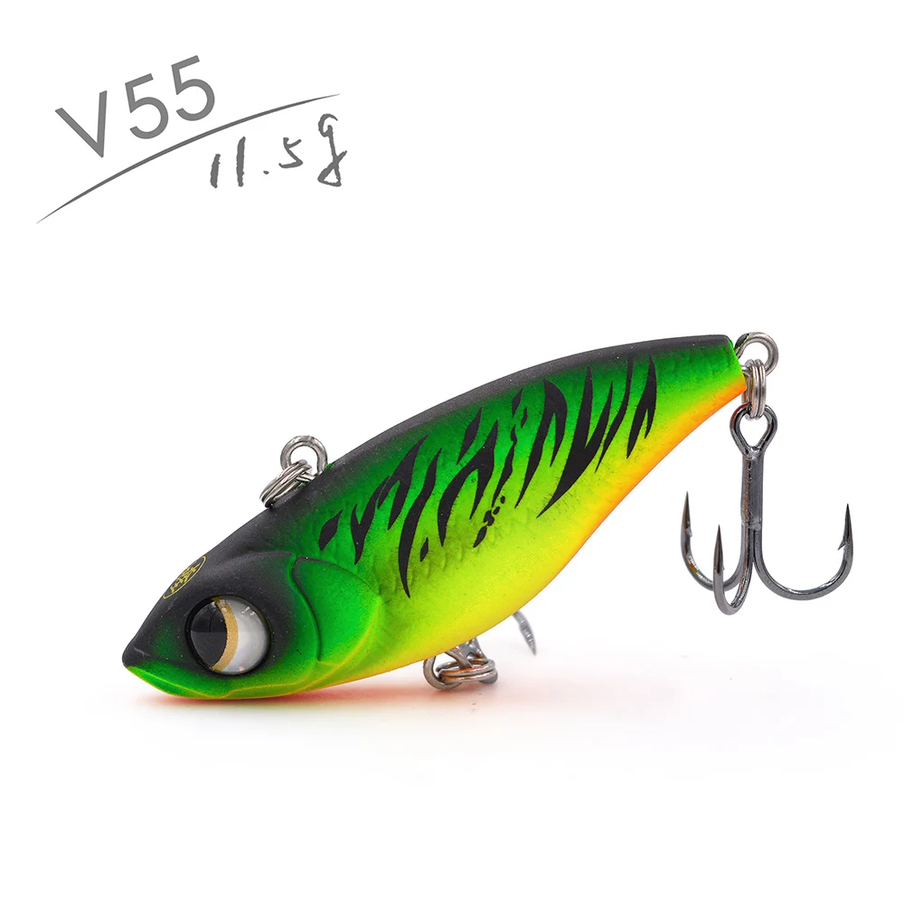 

1PCS Plastic rattlin VIB bait V55 Vibration Fishing Lure 55mm 11.5g Hard Bait Iscas Artificiais Isca Peche