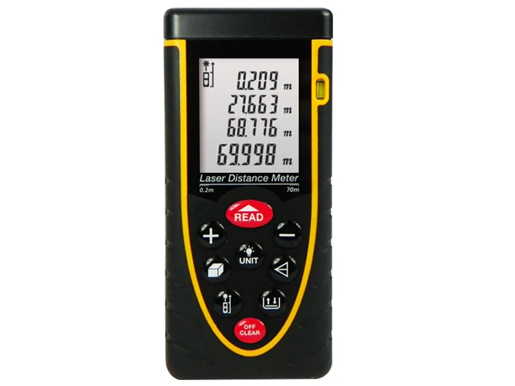 

70m LDM-70 Laser distance meter Rangefinder Range finder Tape measure with Bubble level tool OEM wholesale Free Shpping