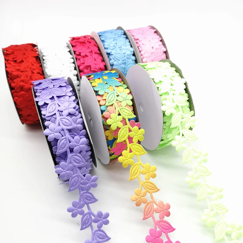 

5 yards 38mm Ribbon Wedding Party Decoration Ribbon Flower Cane Embossing Belt Tape Gift Wrapping Hair Bows DIY Christmas Ribbon