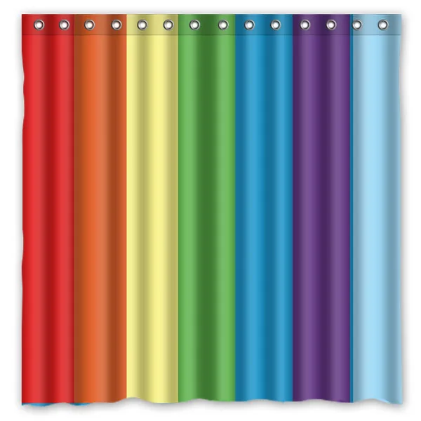

Rainbow Flag Waterproof Shower Curtain Polyester Fabric Bath Bathing Bathroom Curtains with Hooks Home Decor