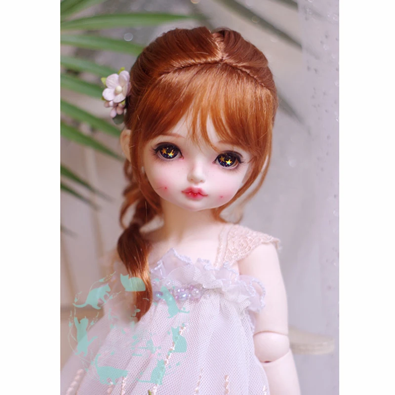  Bybrana BJD baby with wig 1/3 giant doll 1/4 1/6 imitation mohair milk tea palm scorpion long curly