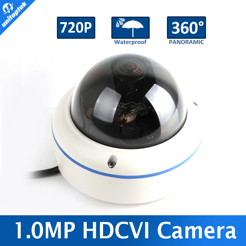 

720P 1.0MP 1/2.9" Coms Outdoor Panorama HDCVI Dome Camera Video Surveillence 180/360 Degree Fisheye Lens For 1280*720 CVR DVR