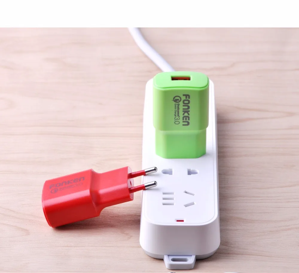 FONKEN USB Кабель зарядного устройства 9 в 2A QC 2,0 3,0 адаптер быстрой зарядки 18 Вт Кабель-адаптер быстрой зарядки для мобильного телефона адаптер зарядного устройства