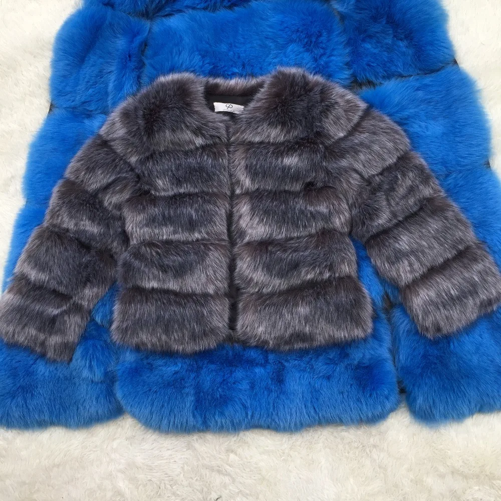 Шуба из искусственного лисьего меха женская зимняя мода искусственный мех пальто женское элегантное толстое теплое пальто из искусственного меха женская куртка из искусственного меха