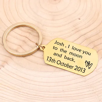 

Private Customized Key Chain For Couple Lover Boyfriend Name Date Customized Keyrings Birthday Valentine's Day Trendy Gift