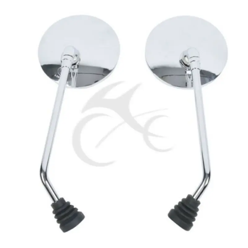 

Motorcycle Universal 8mm Round Chrome Left Right Side Rear View Mirror For Honda