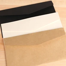 12 unids/set Vintage marrón blanco negro Kraft en blanco Mini sobres de papel para ventana sobre de invitación de boda sobre de regalo