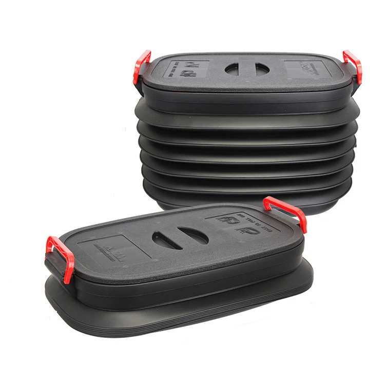 

37L big capacity Outdoor tool camping washing Car Folding Fishing Telescopic Bucket with Cover Portable Storage Box Organizer