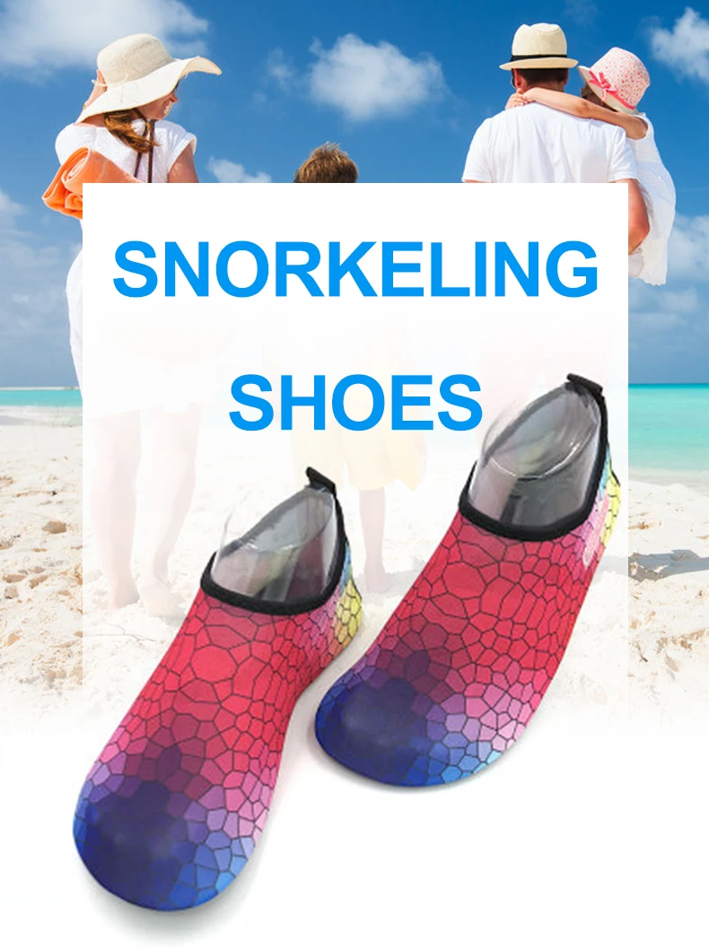 1 (1)Children Swimming Socks Quick-Drying Skin Shoes Aqua Shoes Beach Water Sport Shoes Flat Seaside Kids' Sneakers Shoes