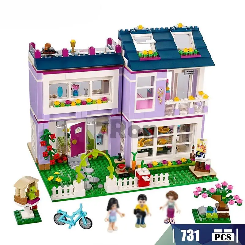 BELA 10541 Friends Series Emma's House Compatible with Lego Blocks Classic For Girl Kids Model Building Toys hobbies 41095 | Игрушки и