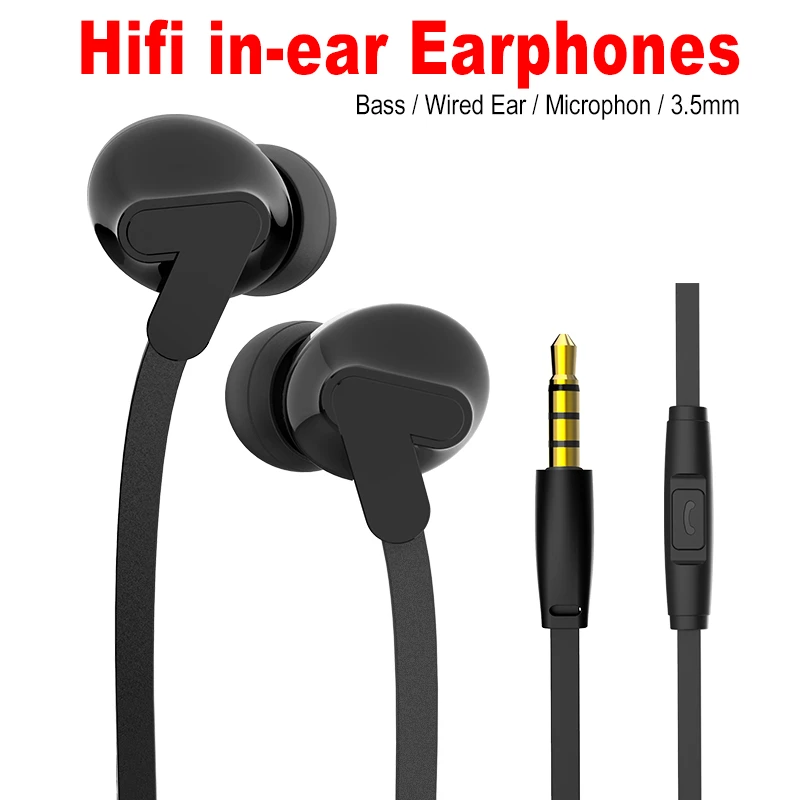 wired in ear headphones with volume control