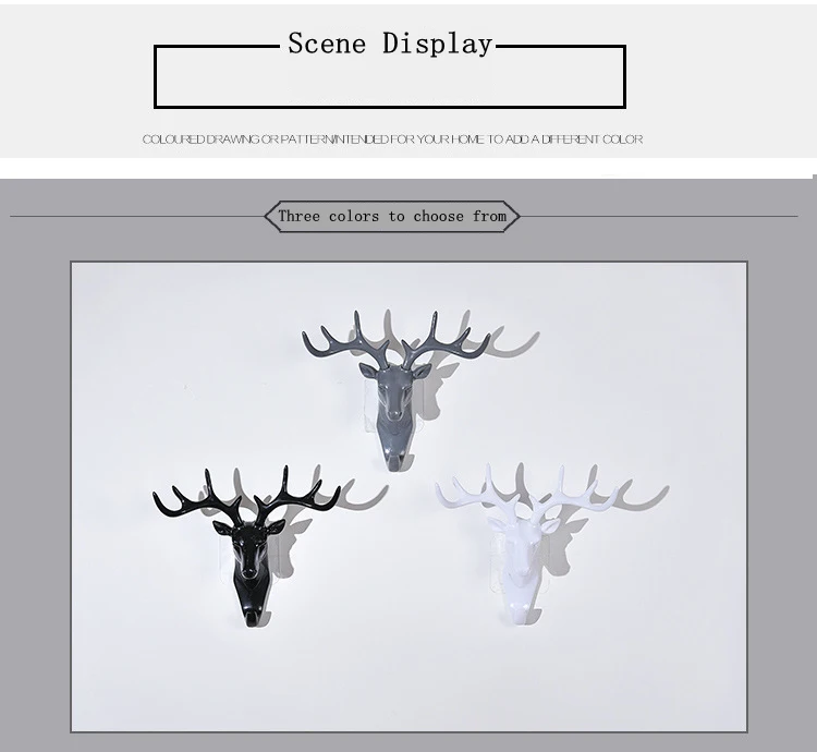 Бесплатный олень крючком дверь настенный ключ Вешалка украшение для дома аксессуары спальня вешалка для одежды кухонные принадлежности крюк для хранения