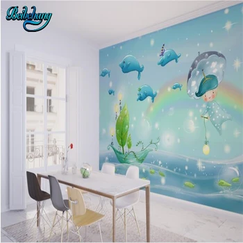 

beibehang 3D stereo cartoon children's room TV backdrop large custom living room bedroom wallpaper murals