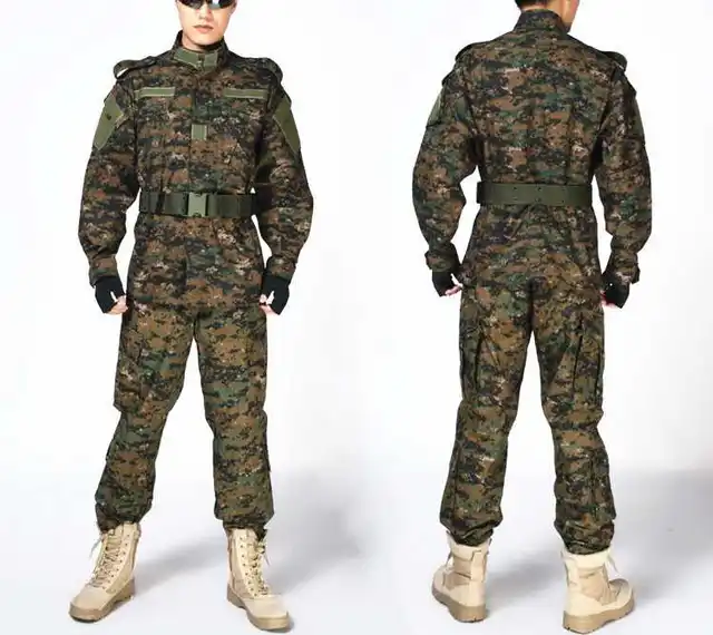 Jungle Camo Military Tactical Jacket + Pants Uniform Summer Camouflage Military BDU Combat