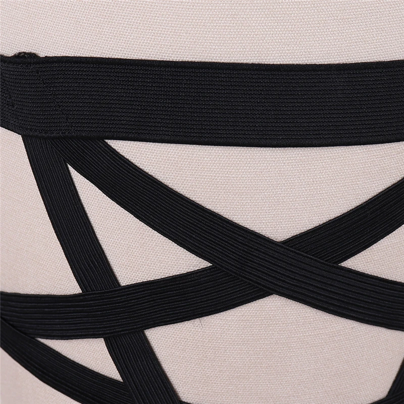 Body Harness Halloween Black Sexy Garter Belt Bondage Harness Elastic Harness Cage Bra Pentagram Leg Garter Belt