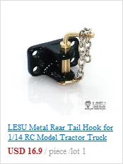 LESU металлический задний крюк B для 1/14 RC модель трактора Sca грузовик Tmy R620 R470 TH02346