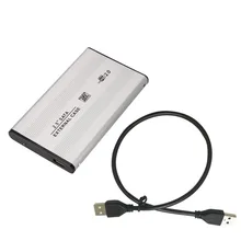 2,5 дюймов USB 2,0 SATA внешний мобильный жесткий диск корпус из алюминиевого сплава для ПК компьютер ноутбук