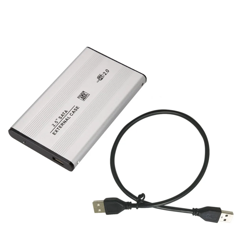 

ALLOYSEED 2.5 Inch USB 2.0 SATA External Mobile Hard Disk Box Aluminum Alloy Shell for PC Computer Laptop Notebook