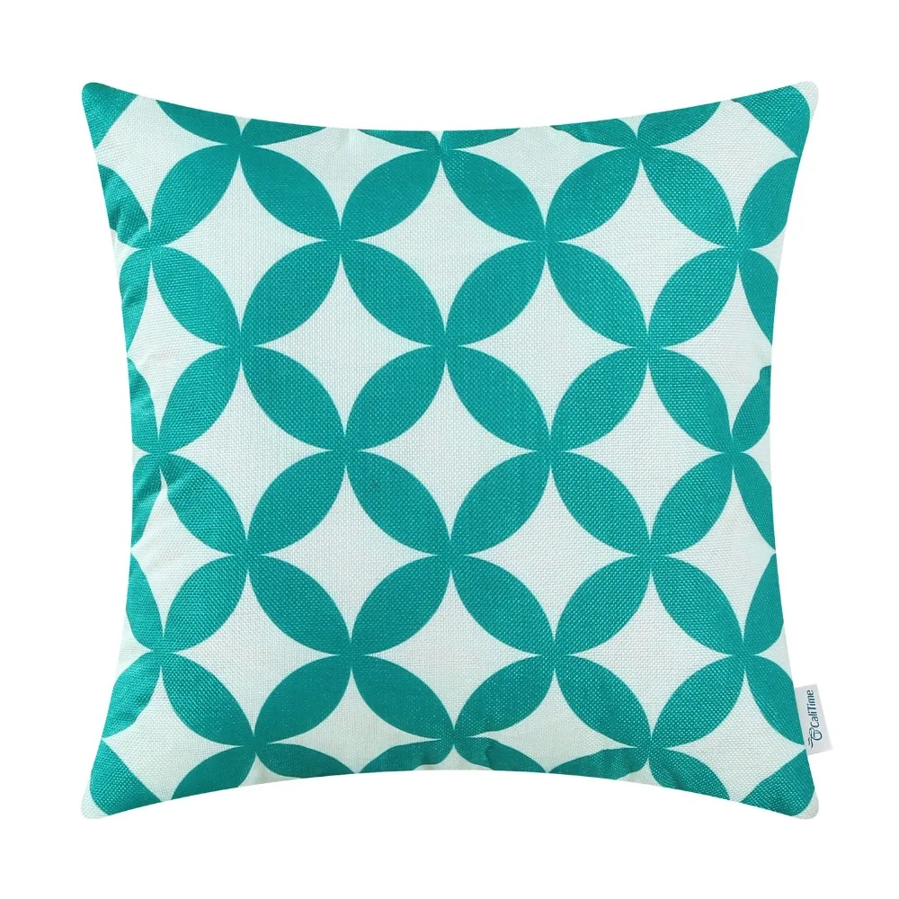 Square CaliTime Cushion Cover Pillows Shell Geometric Chain 18" X 18